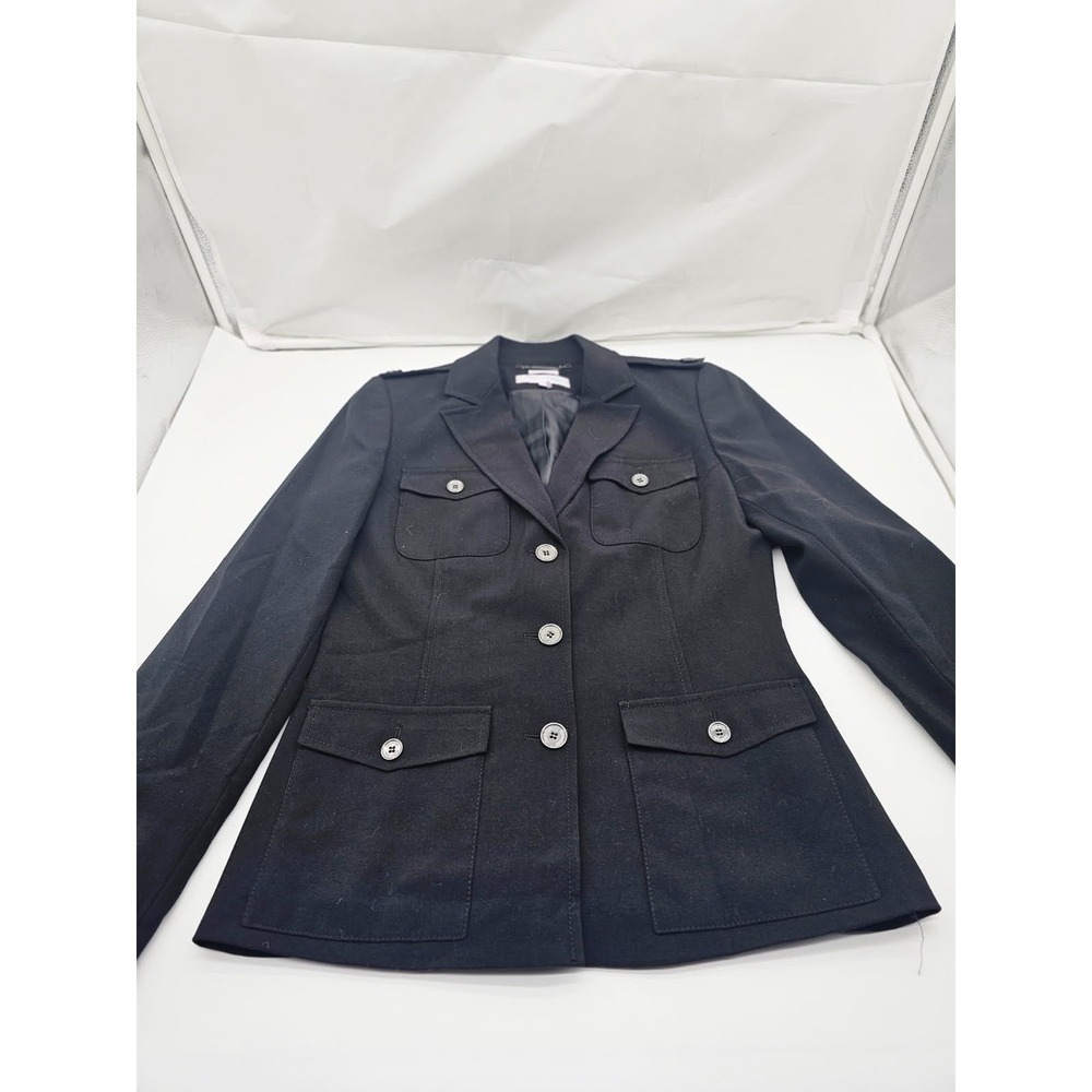 Calvin Klein Women's  Black Lined Blazer Jacket Stretch  Size 4 Work Office